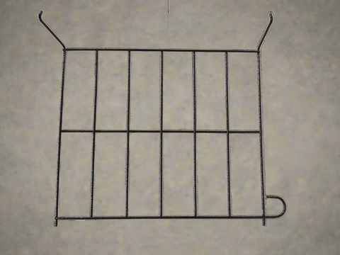 Built-in under-seat book rack detail of church auditorium chair