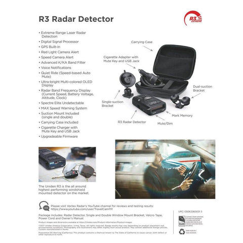 Uniden Extremely Long - Range Radar Detector/Laser Detector with GPS - with | Sold by Uncle Wiener's Wholesale