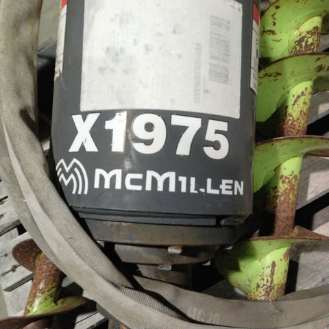 Used McMillen X1975 Skid Steer Auger Drive with 6" & 8" Bits - with | Sold by Uncle Wiener's Wholesale