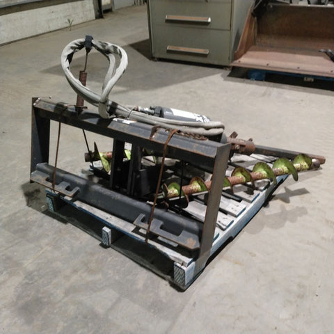 Used McMillen X1975 Skid Steer Auger Drive with 6" & 8" Bits - with | Sold by Uncle Wiener's Wholesale