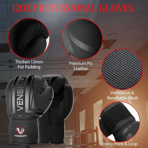 Vensmuste Punching Bag for Adults, 4FT Oxford Heavy Boxing Bag Set, Punching Bag with 12OZ Boxing Gloves, Chains, Hand Wraps, etc. Suitable for MMA Karate Kickboxing Boxing - Unfilled - with 4ft/120cm | Sold by Uncle Wiener's Wholesale