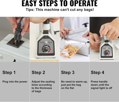 VEVOR Impulse Sealer 16 inch, Manual Heat Sealing Machine with Adjustable Heating Mode, Aluminum Shrink Wrap Bag Sealers for Plastic Mylar PE PP Bags, Portable Poly Bag Sealer with Extra Replace Kit - with | Sold by Uncle Wiener's Wholesale
