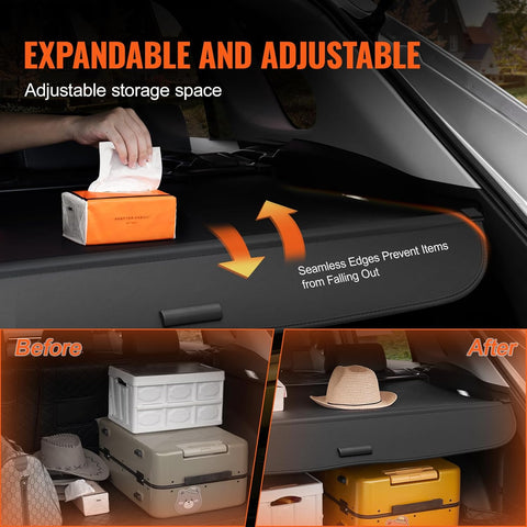 VEVOR Retractable Cargo Cover for Honda, Upgraded Waterproof Trunk Cover Security Shield Shade for Honda CRV 2023 - 2024, UV Resistant Rear Trunk Cover with Aluminum Alloy & PVC Material - with | Sold by Uncle Wiener's Wholesale