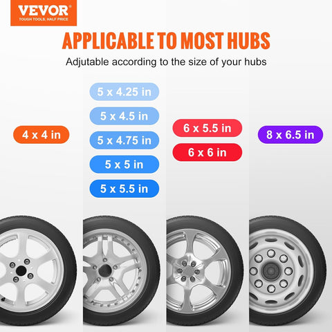 VEVOR spare tire carrier for utility trailers with 160 lb capacity
Trailer spare tire mount for 4, 5, 6, and 8 lug wheels
VEVOR tire carrier bolt-on with universal compatibility
Durable rustproof steel trailer spare tire holder
Complete hardware kit for trailer spare tire installation