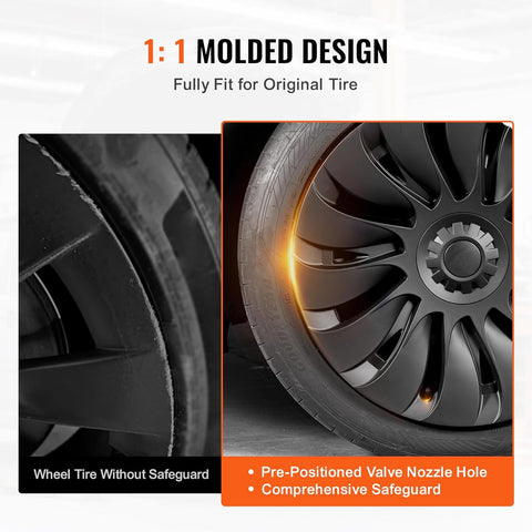 VEVOR Wheel Rim Cover Hubcaps, 19 in, 2020 - 2024 Model Y Fully Fit Hubcap with Snap, Guard Tape & Valve Nozzle Hole, ABS & PC Hubcap with High Rigidity & Less Wind Drag, Fits for All Weather Use - with | Sold by Uncle Wiener's Wholesale