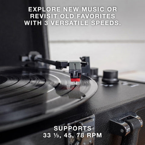 Victrola Journey Bluetooth Portable Suitcase Record Player – with Built - in Speakers, 3 Speed Vinyl Record Player, RCA Out, Headphone Jack, Lavender/Silver - with | Sold by Uncle Wiener's Wholesale