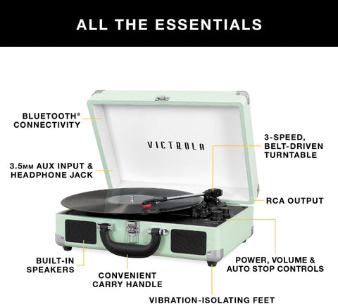 Victrola Nostalgic 6 - in - 1 Bluetooth Record Player & Multimedia Center with Built - in Speakers – 3 - Speed Turntable, CD & Cassette Player, AM/FM Radio, Wireless Music Streaming, Farmhouse Oatmeal - with | Sold by Uncle Wiener's Wholesale