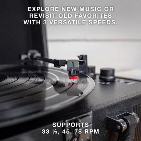 Victrola Nostalgic 6 - in - 1 Bluetooth Record Player & Multimedia Center with Built - in Speakers – 3 - Speed Turntable, CD & Cassette Player, AM/FM Radio, Wireless Music Streaming, Farmhouse Oatmeal - with | Sold by Uncle Wiener's Wholesale