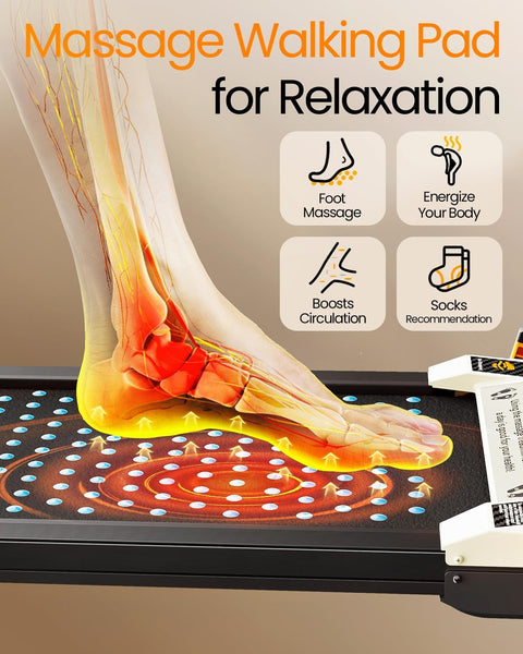 Walking Pad with Incline, Under Desk Treadmill for Home, 2.5HP Portable Treadmills with Remote Control, 4 in 1 Incline Treadmill with LED Display - with Dark Black | Sold by Uncle Wiener's Wholesale