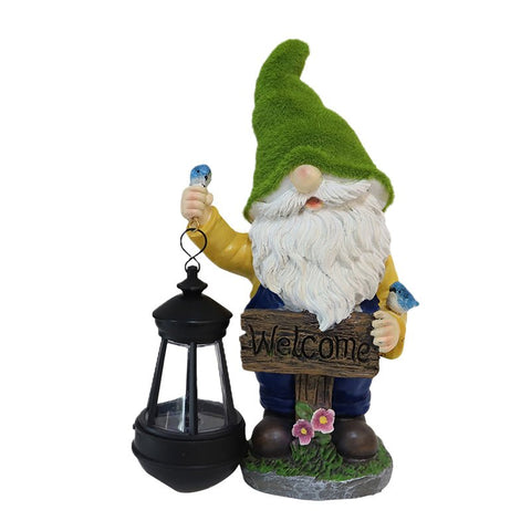 WHIMSICAL GARDEN GNOME WITH FLOWER HAT – OUTDOOR DECOR & LAWN ORNAMENT - with | Sold by Uncle Wiener's Wholesale