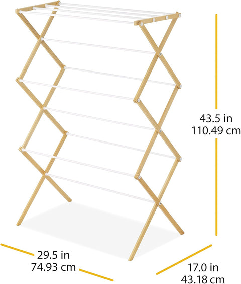 Whitmor Drying Rack, Hardwood, Wood - with | Sold by Uncle Wiener's Wholesale