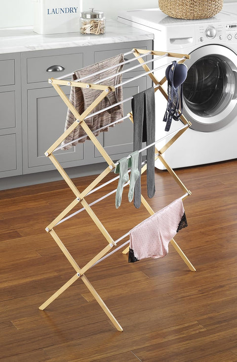 Whitmor Drying Rack, Hardwood, Wood - with | Sold by Uncle Wiener's Wholesale