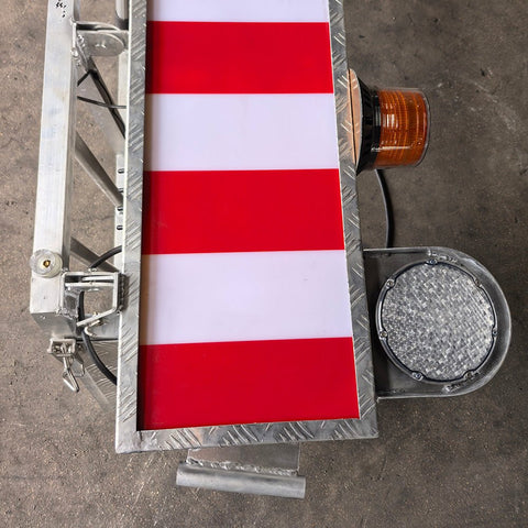Wide Load & Pilot Car LED Warning Sign with Hydraulic Lift 2934814 - with | Sold by Uncle Wiener's Wholesale