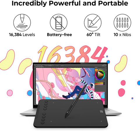 XPPen Updated Deco Mini7 V2 Drawing Tablet - 16384 Levels of Pressure Battery - Free Stylus, 7 x 4 OSU Drawing Pad, 8 Hotkeys for Digital Art, Teaching, Gaming Graphic Tablet for Chrome, PC, Mac, Android - with | Sold by Uncle Wiener's Wholesale