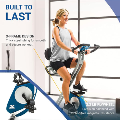 XTERRA FB350 Folding Exercise Bike, Silver - with UNITS | Sold by Uncle Wiener's Wholesale