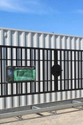 20 FT Galvanized Steel Farm Driveway Gate with Black Powder-Coated Finish – TM18NCC