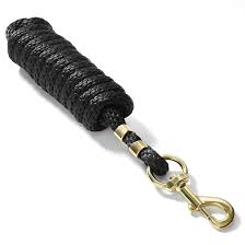 10 FT Heavy - Duty Horse Lead Rope – 5/8" Black Polyester with Swivel Bolt Snap Clip | Model 254015 - Equestrian Equipment / Horse Handling Gear with | Sold by Uncle Wiener's Wholesale