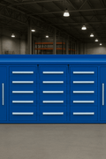 10 FT Heavy - Duty Steel Workbench – Garage Storage Table with 25 Drawers - with 15 Drawer Blue | Sold by Uncle Wiener's Wholesale