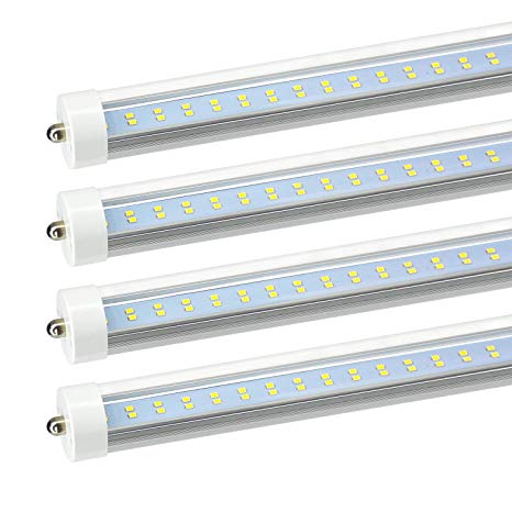 10 PACK – 8FT T8 Single Pin LED Tube Lights – 6000K, 5400LM, 45W - with Frosted | Sold by Uncle Wiener's Wholesale