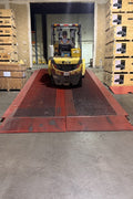 10' x 25' Steel Loading Dock Ramp – 50,000 LB Capacity with Adjustable Height | Model 4121221 - with | Sold by Uncle Wiener's Wholesale