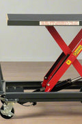 1000 lb Hydraulic Scissor Lift Table Cart – Red Steel, Mobile Platform, 34.5” Lift HLT1000S - Material Handling Equipment with | Sold by Uncle Wiener's Wholesale