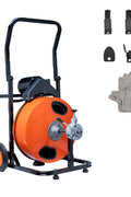 100FT x 1/2" Drain Cleaner Machine – Automatic Feed Sewer Snake with 4 Cutters & Foot Pedal – DCM10034A - with | Sold by Uncle Wiener's Wholesale