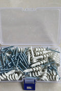 100PC Drywall Anchors & Screws Kit – Heavy - Duty Sheetrock Hanging Set | S1267 - with | Sold by Uncle Wiener's Wholesale