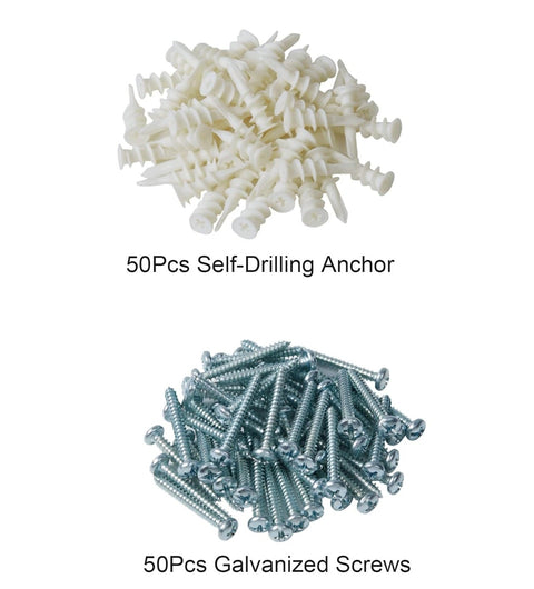 100PC Drywall Anchors & Screws Kit – Heavy - Duty Sheetrock Hanging Set | S1267 - with | Sold by Uncle Wiener's Wholesale