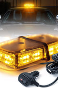 36 LED rooftop emergency strobe light with magnetic mount – front view
Amber-white LED light bar installed on truck roof
16 flash modes emergency vehicle warning light – with cable
Heavy-duty magnetic base with rubber pads – strobe light