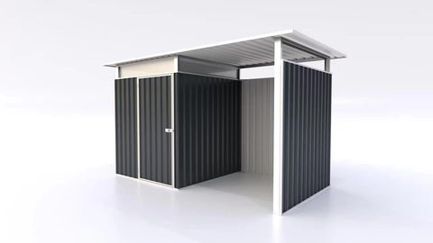11x6 FT Metal Garden Storage Shed with Reinforced Roof – Weather - Resistant Steel Garage Workshop - with | Sold by Uncle Wiener's Wholesale