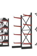 12 Ft Single - Sided Cantilever Rack – 5 - Layer Industrial Racking | SBL1200 Starter & Expansion Bays - with Expansion Bay | Sold by Uncle Wiener's Wholesale
