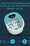 5-in-1 foot spa bath massager with digital controls and bubbles
Heated foot soak tub with removable massage rollers and splash guard
Acupressure rollers in foot spa for pain relief
Foot bath with bubbles, vibration and heating display
Foot spa for home use with heat and massage therapy