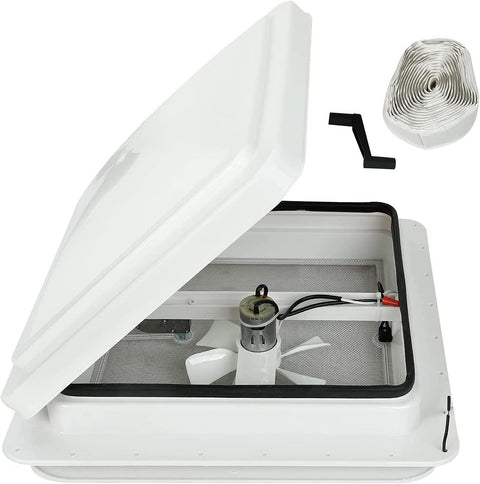 14" RV Roof Vent with Fan – Universal Fit for Camper, Trailer, Motorhome, VK100M - with | Sold by Uncle Wiener's Wholesale