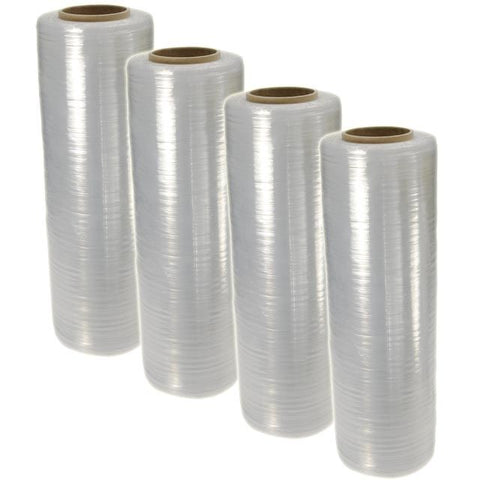 15 Inch 80 Gauge Stretch Shrink Wrap Film – 1500 FT Industrial Pallet Wrap – Durable & Clear Packaging Roll – 1580GA - with 8+ rolls | Sold by Uncle Wiener's Wholesale