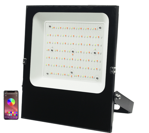 150W RGB LED Flood Light – Smartphone App Controlled Outdoor Lighting FLHL150U - with | Sold by Uncle Wiener's Wholesale