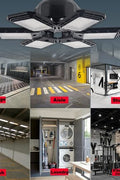 180W LED ceiling lights installed in garage with ultra-bright output