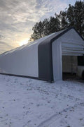 20' Double Truss Fabric Shelter – Heavy - Duty PVC Industrial Storage Tent - Portable Double Truss Storage Shelter with REPLACMEMT MAIN BODY COVER 20X56 14.5 OZ PVC | Sold by Uncle Wiener's Wholesale