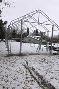 20' Double Truss Fabric Shelter – Heavy - Duty PVC Industrial Storage Tent - Portable Double Truss Storage Shelter with REPLACMEMT MAIN BODY COVER 20X56 14.5 OZ PVC | Sold by Uncle Wiener's Wholesale