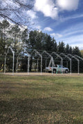20' Double Truss Fabric Shelter – Heavy - Duty PVC Industrial Storage Tent - Portable Double Truss Storage Shelter with REPLACMEMT MAIN BODY COVER 20X56 14.5 OZ PVC | Sold by Uncle Wiener's Wholesale
