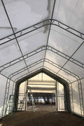 20' Double Truss Fabric Shelter – Heavy - Duty PVC Industrial Storage Tent - Portable Double Truss Storage Shelter with REPLACMEMT MAIN BODY COVER 20X56 14.5 OZ PVC | Sold by Uncle Wiener's Wholesale