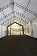 20' Double Truss Fabric Shelter – Heavy - Duty PVC Industrial Storage Tent - Portable Double Truss Storage Shelter with REPLACMEMT MAIN BODY COVER 20X56 14.5 OZ PVC | Sold by Uncle Wiener's Wholesale