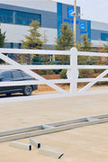 20 FT Farm Driveway Gate White– Heavy - Duty Wrought Iron Entry Gate Model TM18NCW - with | Sold by Uncle Wiener's Wholesale