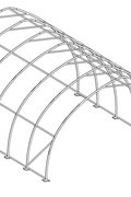 20x40 fabric storage tent with arched roof design