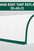 20′ Wide Single Truss Storage Buildings – Portable Industrial Shelter with PE or PVC Covers - Single Truss Storage Shelter with Premium Main Body Tarp Replacement 20X40X12 | Sold by Uncle Wiener's Wholesale
