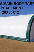 20′ Wide Single Truss Storage Buildings – Portable Industrial Shelter with PE or PVC Covers - Single Truss Storage Shelter with Premium Main Body Tarp Replacement 20X30X12 | Sold by Uncle Wiener's Wholesale