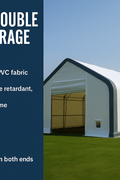 30′ Wide Double Truss Storage Buildings – Heavy - Duty PVC Fabric Shelters - Portable Storage Shelter with Standard 30X80X20 | Sold by Uncle Wiener's Wholesale
