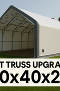 30′ Wide Double Truss Storage Buildings – Heavy - Duty PVC Fabric Shelters - Portable Storage Shelter with 8FT Truss Upgrade 30X40X20 | Sold by Uncle Wiener's Wholesale