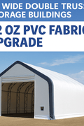 30′ Wide Double Truss Storage Buildings – Heavy - Duty PVC Fabric Shelters - Portable Storage Shelter with 22 OZ PVC Fabric Upgrade 30X60X20 | Sold by Uncle Wiener's Wholesale