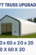 30′ Wide Double Truss Storage Buildings – Heavy - Duty PVC Fabric Shelters - Portable Storage Shelter with 8FT Truss Upgrade 30X60X20 | Sold by Uncle Wiener's Wholesale