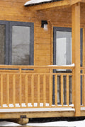 370 SQ FT Insulated Pine Log Cabin Tiny House Package – Multiple Options – Energy - Efficient Design - with PACKAGE KIT (WITHOUT ELECTRICAL / ASSEMBLED) | Sold by Uncle Wiener's Wholesale